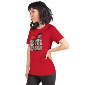 Festive Holiday Shirt in Athletic Heather, Black, Mint, Red, Toast, White - XS-4XL - 100% Cotton - Holiday T-Shirt for Men and Women