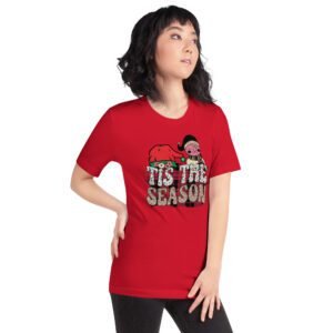 Festive Holiday Shirt in Athletic Heather, Black, Mint, Red, Toast, White - XS-4XL - 100% Cotton - Holiday T-Shirt for Men and Women