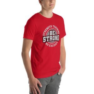 Be Strong in Style with Our Strength Training T-Shirt | Aqua, Berry, Black, True Royal | S-4XL | 100% Cotton | Fitness Tee