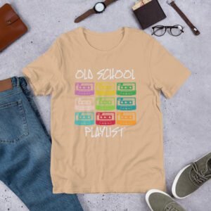 Vintage Playlist Tee-Shirt in Multiple Colors and Sizes - 100% Combed Cotton - Lightweight and Comfortable - Perfect for Vintage Music Lovers - On-Demand Production - Reduce Overproduction - T-Shirts, Vintage