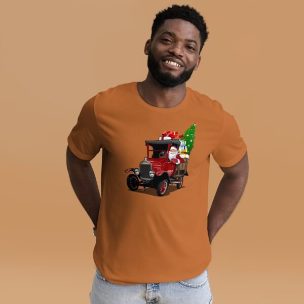 Santa's Gift Truck Christmas Celebration Tee - Festive Holiday Shirt for Men and Women - Image 5