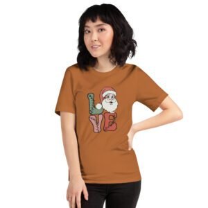 Santa LOVE Christmas T-Shirt - Festive Holiday Apparel in Multiple Colors - 100% Combed Cotton - Available in Various Sizes - Perfect for Holidays - On-Demand Production