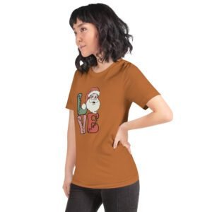 Santa LOVE Christmas T-Shirt - Festive Holiday Apparel in Multiple Colors - 100% Combed Cotton - Available in Various Sizes - Perfect for Holidays - On-Demand Production