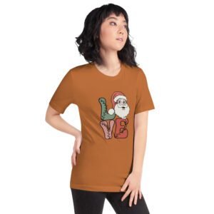 Santa LOVE Christmas T-Shirt - Festive Holiday Apparel in Multiple Colors - 100% Combed Cotton - Available in Various Sizes - Perfect for Holidays - On-Demand Production