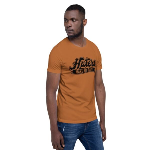 Turn Haters into Motivation Graphic Tee - Heather Prism Lilac, Raspberry, True Royal, Leaf, Orange, Red, Toast, White - Sizes S-4XL - 100% Combed Cotton - Lightweight & Comfortable - Perfect for Humor & T-Shirts - Image 21
