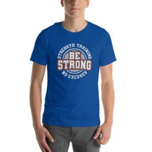 Be Strong in Style with Our Strength Training T-Shirt | Aqua, Berry, Black, True Royal | S-4XL | 100% Cotton | Fitness Tee