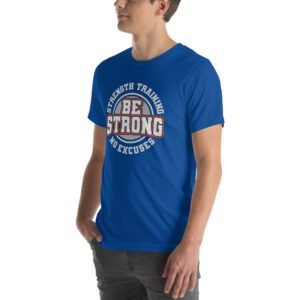 Be Strong in Style with Our Strength Training T-Shirt | Aqua, Berry, Black, True Royal | S-4XL | 100% Cotton | Fitness Tee
