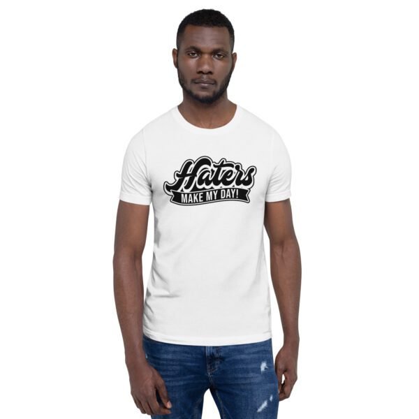 Turn Haters into Motivation Graphic Tee - Heather Prism Lilac, Raspberry, True Royal, Leaf, Orange, Red, Toast, White - Sizes S-4XL - 100% Combed Cotton - Lightweight & Comfortable - Perfect for Humor & T-Shirts - Image 43