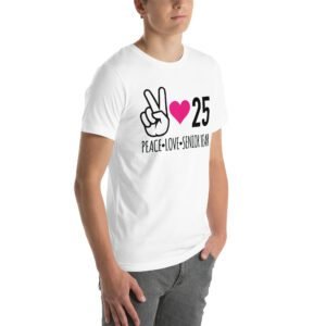 Senior Year Celebration T-Shirt 2025 - Peace Love Senior Year - Available in Multiple Colors and Sizes - 100% Combed Cotton - Lightweight and Comfortable - Perfect for Seniors - On-Demand Production - Reduce Overproduction - Ideal for Senior Year Celebrations - Great for Graduation - Shop Now!