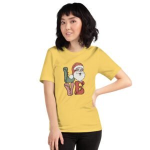 Santa LOVE Christmas T-Shirt - Festive Holiday Apparel in Multiple Colors - 100% Combed Cotton - Available in Various Sizes - Perfect for Holidays - On-Demand Production