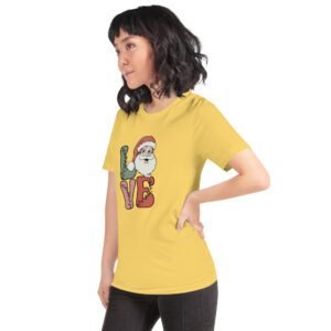 Santa LOVE Christmas T-Shirt - Festive Holiday Apparel in Multiple Colors - 100% Combed Cotton - Available in Various Sizes - Perfect for Holidays - On-Demand Production