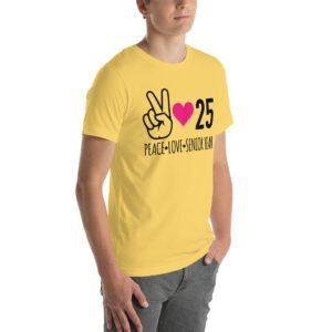 Senior Year Celebration T-Shirt 2025 - Peace Love Senior Year - Available in Multiple Colors and Sizes - 100% Combed Cotton - Lightweight and Comfortable - Perfect for Seniors - On-Demand Production - Reduce Overproduction - Ideal for Senior Year Celebrations - Great for Graduation - Shop Now!