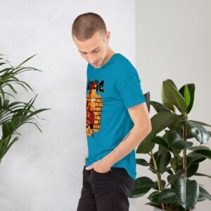 Men's Unisex Aqua Heather Prism Ice Blue T-Shirt | Lightweight Cotton | Urban Life Apparel