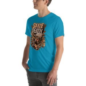 Skate or Death Thrill-Seeker Graphic Tee in Aqua, Ash, Black, Cardinal, Citron, Forest, Leaf, Olive, Red, True Royal, White – Sizes S-4XL – Urban Life T-Shirt