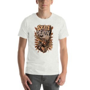 Skate or Death Thrill-Seeker Graphic Tee in Aqua, Ash, Black, Cardinal, Citron, Forest, Leaf, Olive, Red, True Royal, White – Sizes S-4XL – Urban Life T-Shirt
