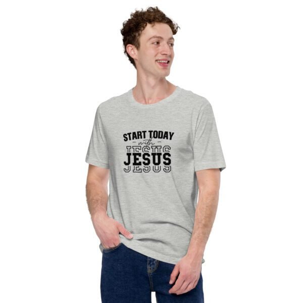 Start Today with Jesus Inspirational Tee | Spiritual T-Shirts in Various Colors and Sizes - Image 25