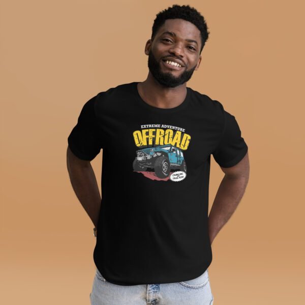 Men's Extreme Off Road Journey Tee-Shirt in Black Heather, Heather Forest, Navy - Sizes S-4XL | 100% Cotton Lightweight Shirt - Image 4