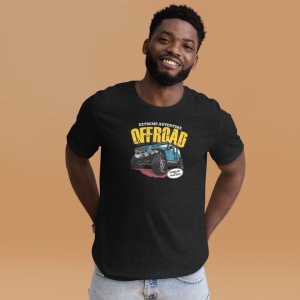 Men's Extreme Off Road Journey Tee-Shirt in Black Heather, Heather Forest, Navy - Sizes S-4XL | 100% Cotton Lightweight Shirt