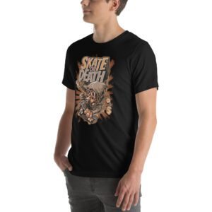Skate or Death Thrill-Seeker Graphic Tee in Aqua, Ash, Black, Cardinal, Citron, Forest, Leaf, Olive, Red, True Royal, White – Sizes S-4XL – Urban Life T-Shirt