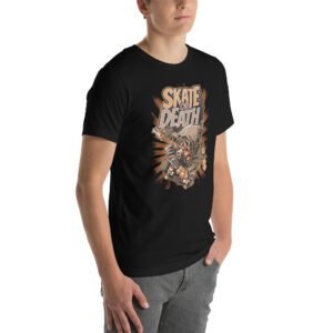Skate or Death Thrill-Seeker Graphic Tee in Aqua, Ash, Black, Cardinal, Citron, Forest, Leaf, Olive, Red, True Royal, White – Sizes S-4XL – Urban Life T-Shirt
