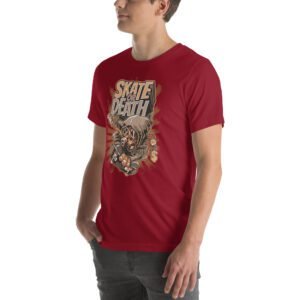Skate or Death Thrill-Seeker Graphic Tee in Aqua, Ash, Black, Cardinal, Citron, Forest, Leaf, Olive, Red, True Royal, White – Sizes S-4XL – Urban Life T-Shirt