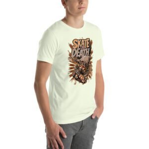 Skate or Death Thrill-Seeker Graphic Tee in Aqua, Ash, Black, Cardinal, Citron, Forest, Leaf, Olive, Red, True Royal, White – Sizes S-4XL – Urban Life T-Shirt