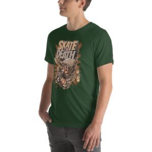 Skate or Death Thrill-Seeker Graphic Tee in Aqua, Ash, Black, Cardinal, Citron, Forest, Leaf, Olive, Red, True Royal, White – Sizes S-4XL – Urban Life T-Shirt