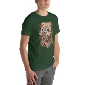 Skate or Death Thrill-Seeker Graphic Tee in Aqua, Ash, Black, Cardinal, Citron, Forest, Leaf, Olive, Red, True Royal, White – Sizes S-4XL – Urban Life T-Shirt