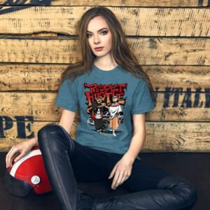 Urban Attitude Respect Hustle Graphic Tee-Shirt in Heather Deep Teal, Mint, Prism Mint, Kelly, Orange, Pebble, Red, Toast, True Royal, White, Yellow - Sizes S-4XL - 100% Combed Cotton - Lightweight