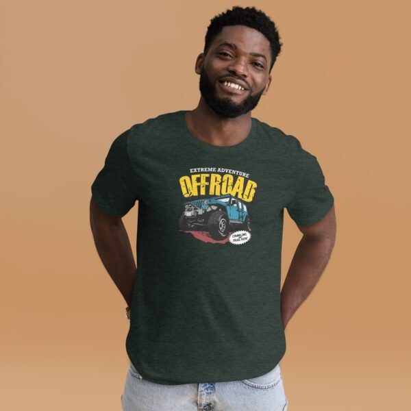 Men's Extreme Off Road Journey Tee-Shirt in Black Heather, Heather Forest, Navy - Sizes S-4XL | 100% Cotton Lightweight Shirt - Image 12