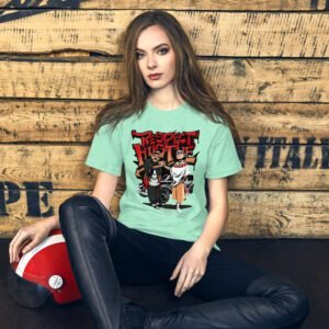 Urban Attitude Respect Hustle Graphic Tee-Shirt in Heather Deep Teal, Mint, Prism Mint, Kelly, Orange, Pebble, Red, Toast, True Royal, White, Yellow - Sizes S-4XL - 100% Combed Cotton - Lightweight