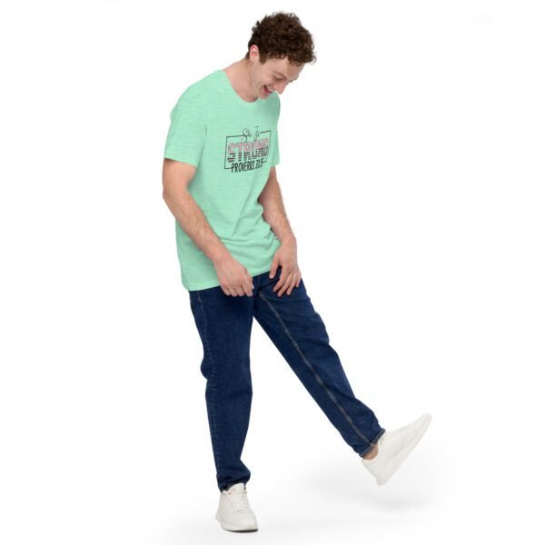 She Is Strong Statement Shirt in Heather Deep Teal, Mint, Raspberry | Sizes S-4XL | 100% Cotton | Spiritual T-Shirt - Image 35