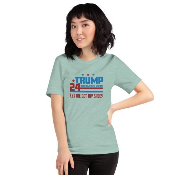 Trump 2024 Keep America Great Graphic T-Shirt in Heather Prism Dusty Blue, Ice Blue, Lilac, Peach, Pebble, Soft Cream, Tan, Toast, White - XS-4XL - 100% Cotton - Donald Elections Tee - Image 25
