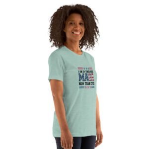 Donald Elections Maca Boost Graphic Tee-Shirt in Heather Prism Dusty Blue, Ice Blue, Lilac, Peach, Kelly, Pebble, Soft Cream, Tan, Toast, and White - XS-4XL - 100% Cotton - Lightweight and Comfortable