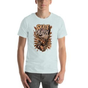 Skate or Death Thrill-Seeker Graphic Tee in Aqua, Ash, Black, Cardinal, Citron, Forest, Leaf, Olive, Red, True Royal, White – Sizes S-4XL – Urban Life T-Shirt