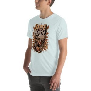 Skate or Death Thrill-Seeker Graphic Tee in Aqua, Ash, Black, Cardinal, Citron, Forest, Leaf, Olive, Red, True Royal, White – Sizes S-4XL – Urban Life T-Shirt