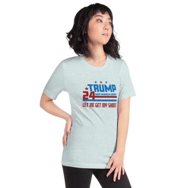 Trump 2024 Keep America Great Graphic T-Shirt in Heather Prism Dusty Blue, Ice Blue, Lilac, Peach, Pebble, Soft Cream, Tan, Toast, White - XS-4XL - 100% Cotton - Donald Elections Tee - Image 45