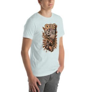 Skate or Death Thrill-Seeker Graphic Tee in Aqua, Ash, Black, Cardinal, Citron, Forest, Leaf, Olive, Red, True Royal, White – Sizes S-4XL – Urban Life T-Shirt