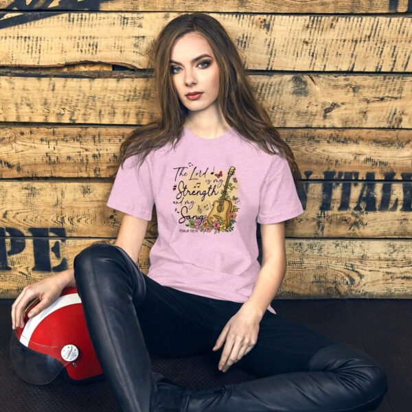 Faith-Filled Strength The Lord Is My Song Tee in Heather Mint, Lilac, Peach, True Royal, Orange, Pebble, Red, White, Yellow – Sizes S-4XL – Spiritual T-Shirt - Image 6