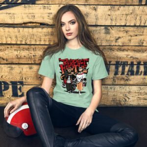 Urban Attitude Respect Hustle Graphic Tee-Shirt in Heather Deep Teal, Mint, Prism Mint, Kelly, Orange, Pebble, Red, Toast, True Royal, White, Yellow - Sizes S-4XL - 100% Combed Cotton - Lightweight