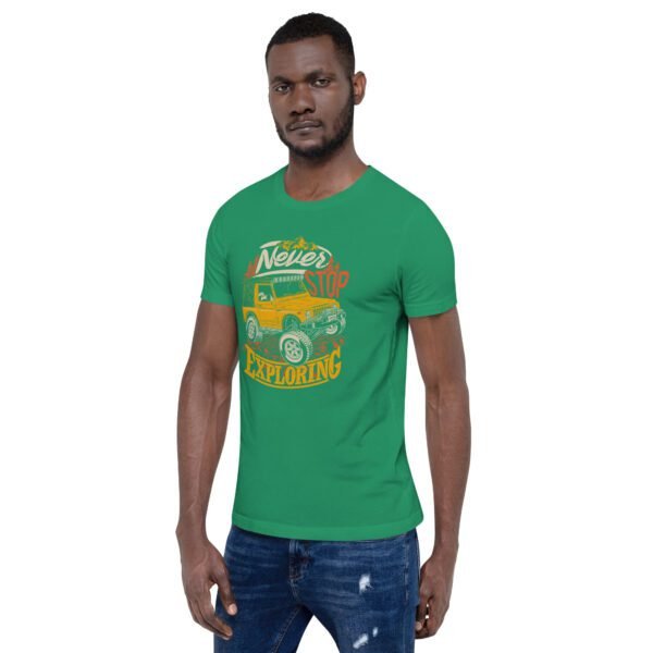 Explore in Style with Never STOP XPLORING Explorer’s T-Shirt in Black, Heather Midnight Navy, Red, Tan, Toast - XS to 4XL - 100% Cotton - Lightweight - Image 32