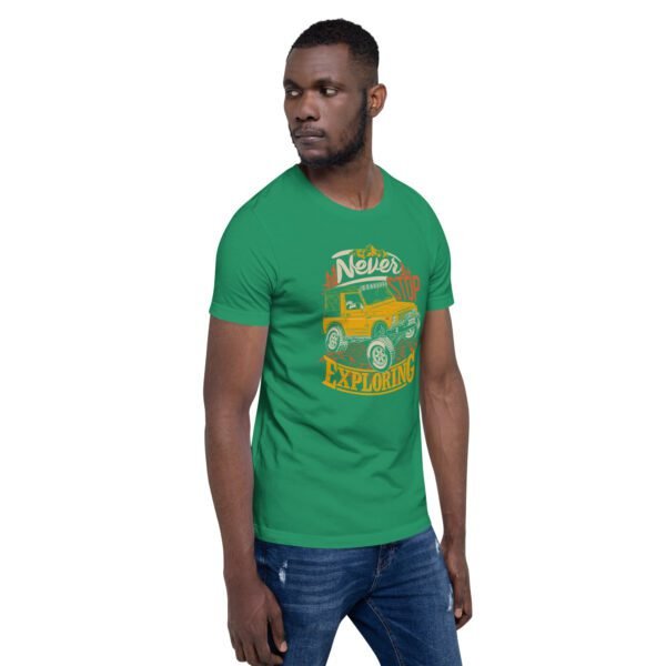 Explore in Style with Never STOP XPLORING Explorer’s T-Shirt in Black, Heather Midnight Navy, Red, Tan, Toast - XS to 4XL - 100% Cotton - Lightweight - Image 33
