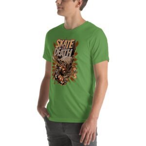 Skate or Death Thrill-Seeker Graphic Tee in Aqua, Ash, Black, Cardinal, Citron, Forest, Leaf, Olive, Red, True Royal, White – Sizes S-4XL – Urban Life T-Shirt
