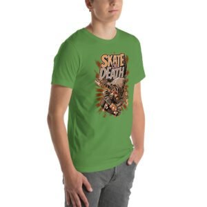 Skate or Death Thrill-Seeker Graphic Tee in Aqua, Ash, Black, Cardinal, Citron, Forest, Leaf, Olive, Red, True Royal, White – Sizes S-4XL – Urban Life T-Shirt