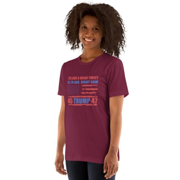 Donald Trump 47 Mean Tweet Graphic Tee-Shirt | XS-4XL | Black, Dark Grey, Dusty Blue, Lilac, Peach | Elections T-Shirts - Image 15