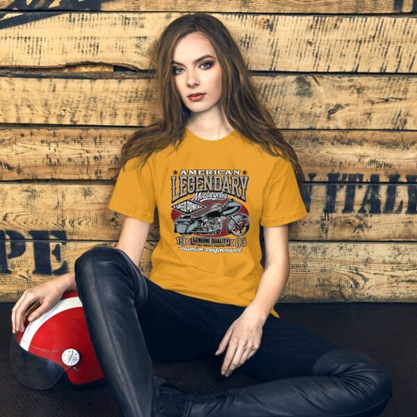 Vintage American Motorcycle Tee in Black, Heather Midnight Navy, Mustard | XS-4XL | 100% Cotton | Cars - Image 6