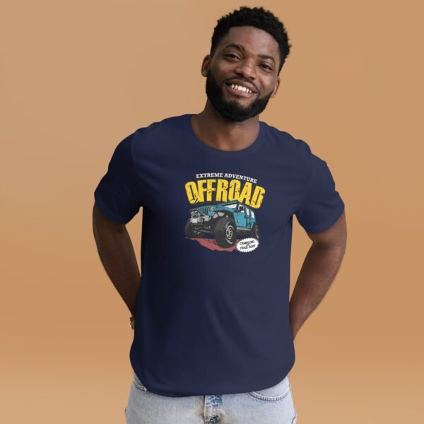 Men's Extreme Off Road Journey Tee-Shirt in Black Heather, Heather Forest, Navy - Sizes S-4XL | 100% Cotton Lightweight Shirt - Image 8