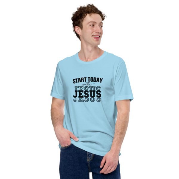 Start Today with Jesus Inspirational Tee | Spiritual T-Shirts in Various Colors and Sizes - Image 29