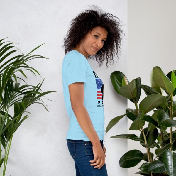 Trump 2024 Take America Back Tee-Shirt in Heather Prism Dusty Blue - Available in Various Sizes - 100% Combed Cotton - Lightweight and Comfortable - Perfect for Donald Supporters - Elections T-Shirts - Image 32
