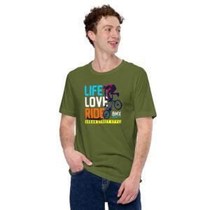 Urban Life BMX T-Shirt in Aqua, Black, Forest, Maroon, Navy, Olive, Red, True Royal | Sizes S-4XL | 100% Cotton